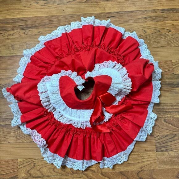 Vintage Mini World Inc red dress girls size 2 - Picture 5 of 6